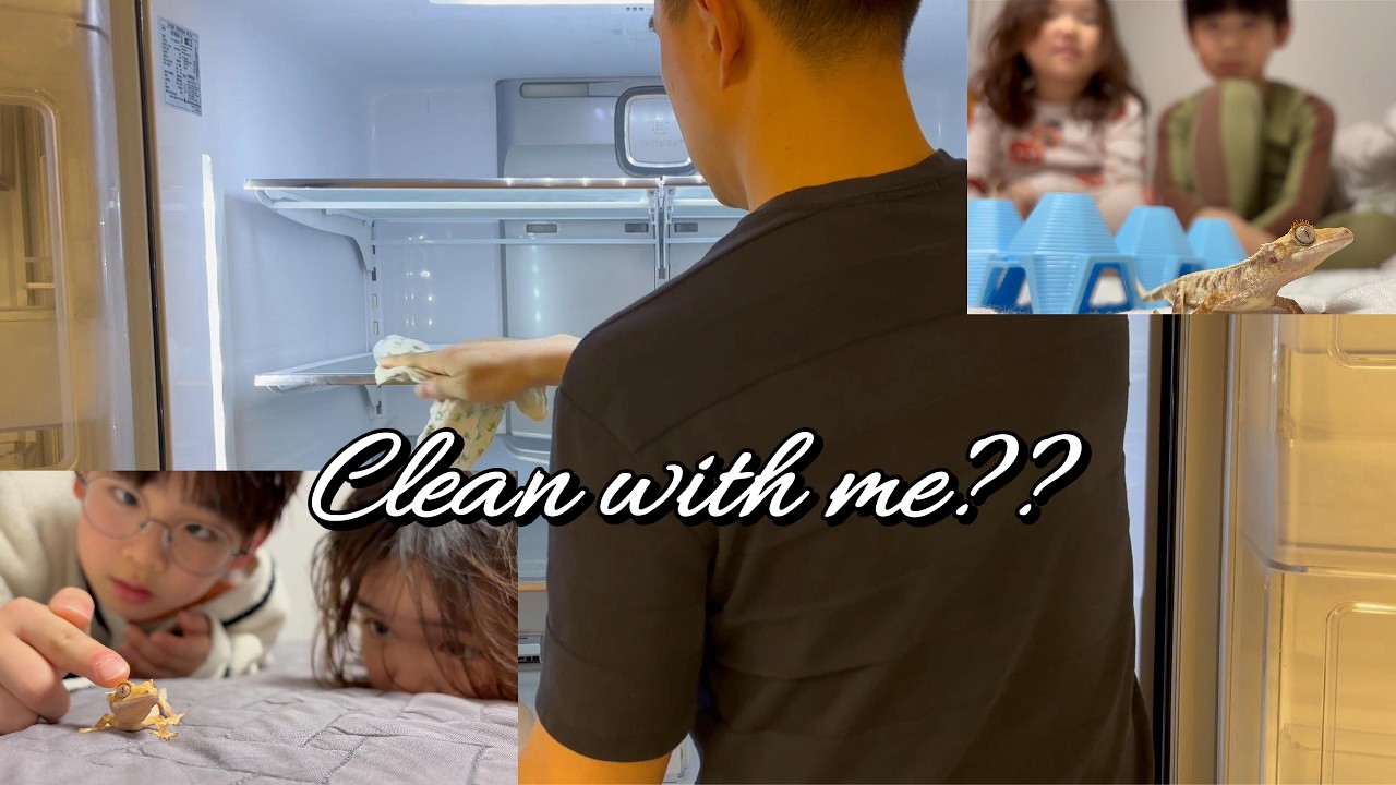 오늘은 냉장고 청소 Vlog | 아이들 보내고 청소하기