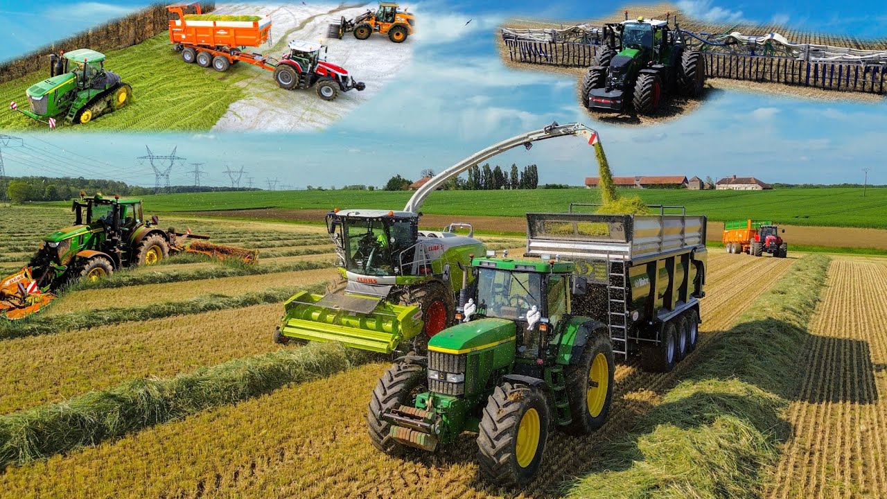 XXL ENSILAGE 2024 // Ensilage de Seigle dans l'AUBE 🌿 // De la fauche à l'épandage de digestat