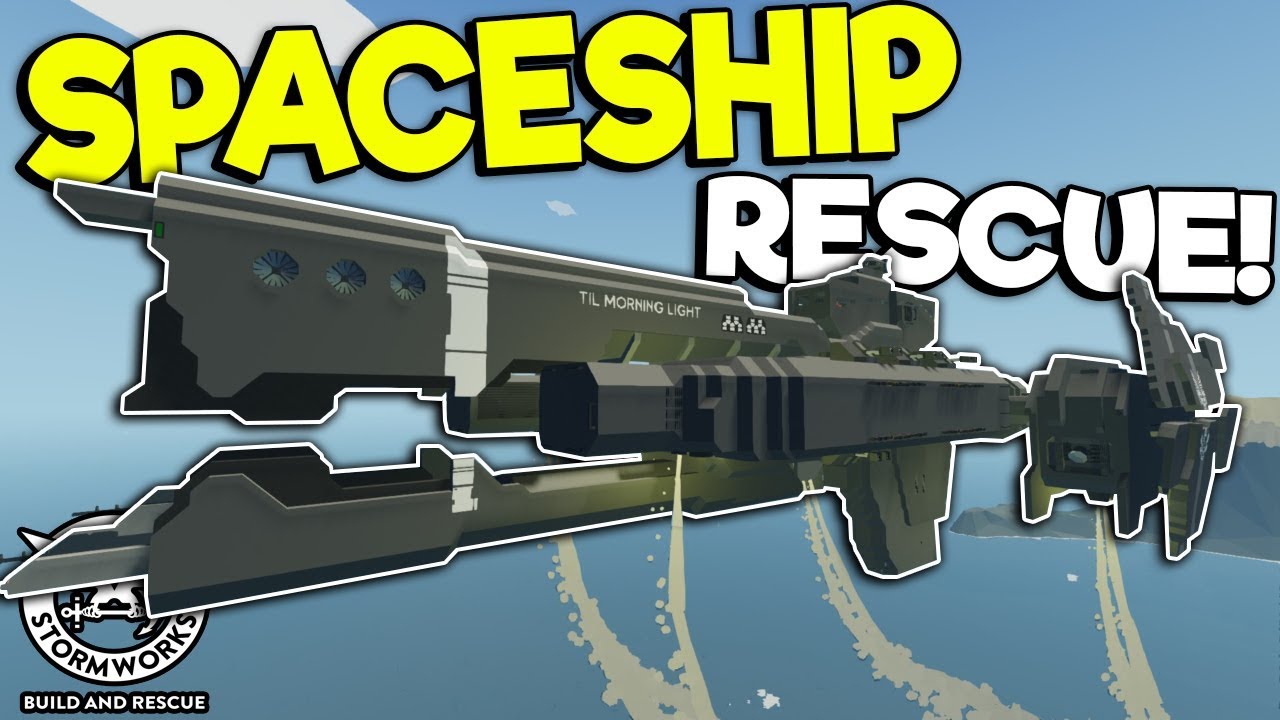 EPIC SPACESHIP RESCUE & CRASH! - Stormworks: Build and Rescue Gameplay - Multiplayer Mission