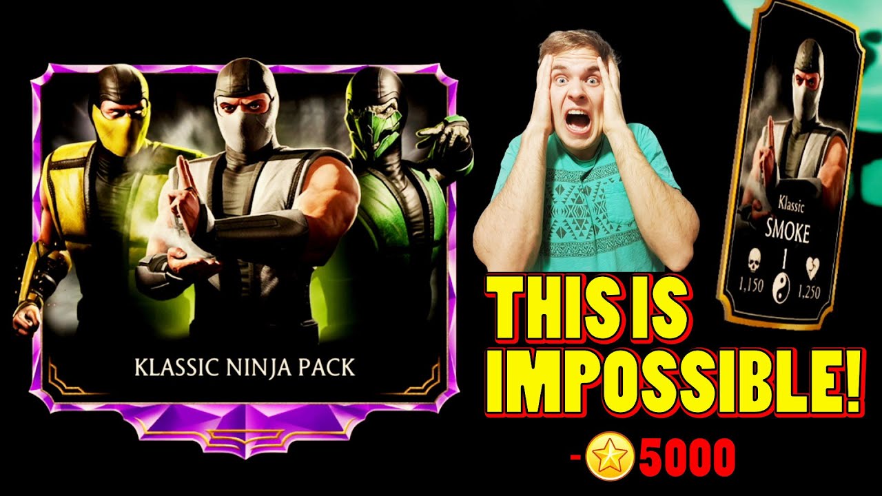 MK Mobile. INSANE Klassic Ninja Pack Opening. I Made an IMPOSSIBLE Bet and LOST 5000 Starcoins...