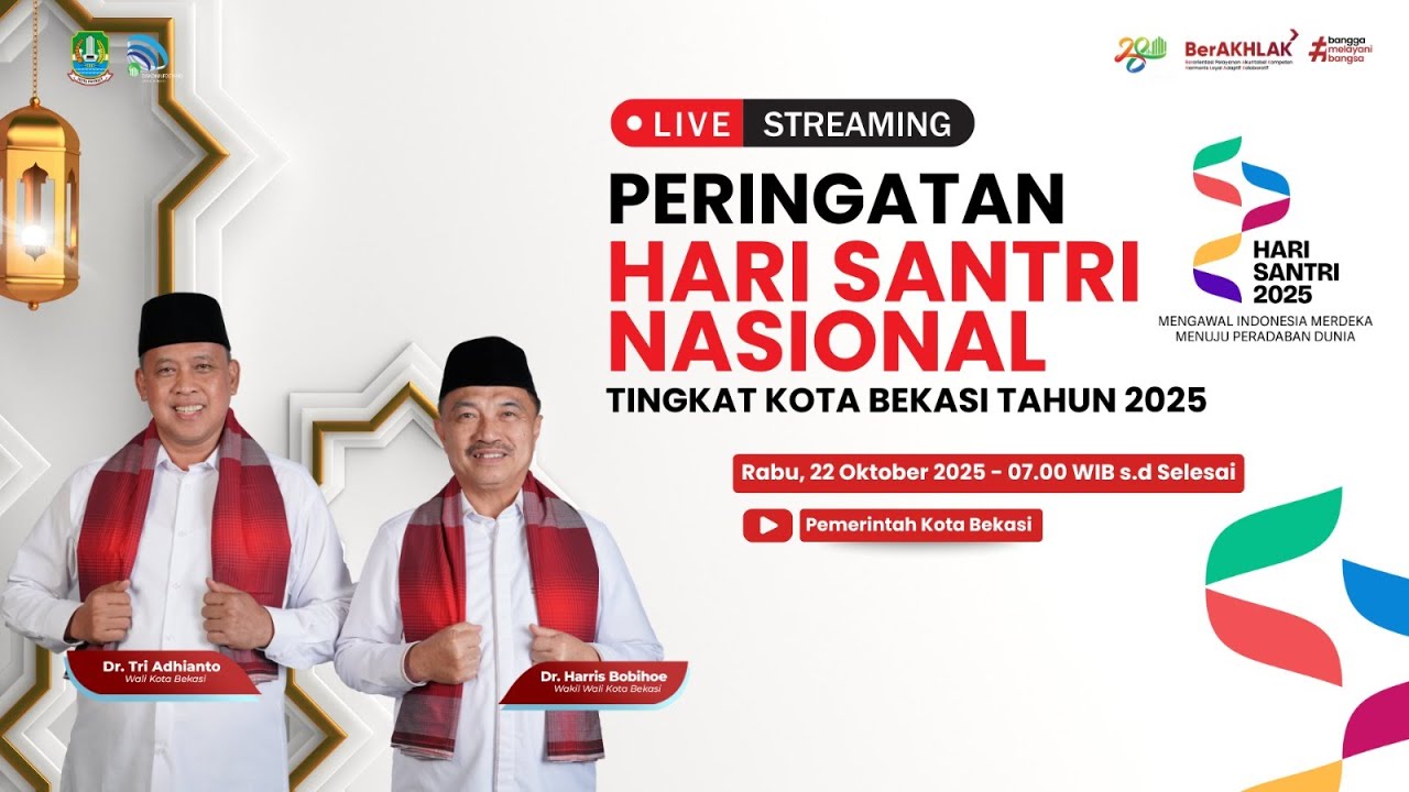 LIVE  : Peringatan Hari Santri Nasional Tingkat Kota Bekasi Tahun 2025