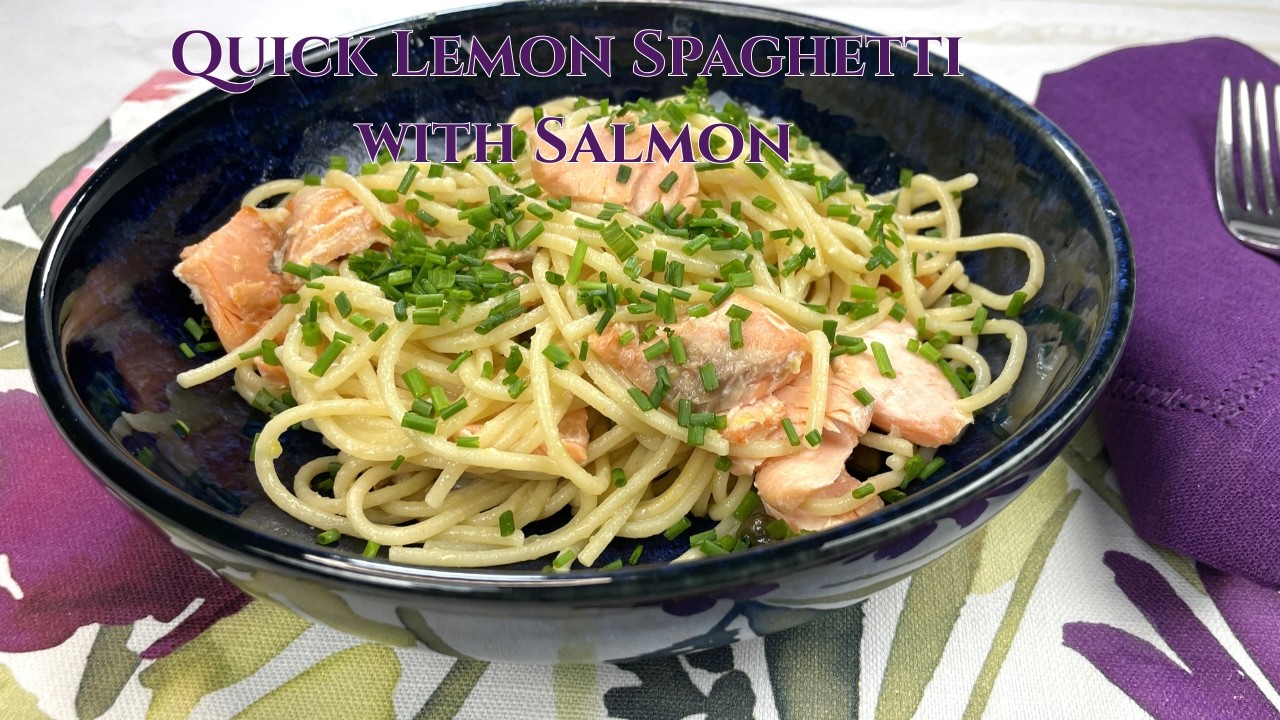 Quick and Easy Lemon Spaghetti with Salmon
