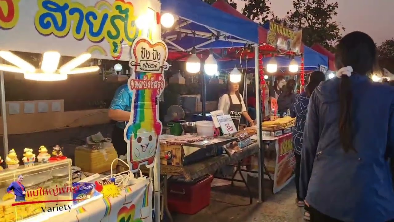 ของอร่อยเพียบ 🤣เลาะตลาด ถนนคนเดิน อุดรธานี คนเยอะมาก @variety5786
