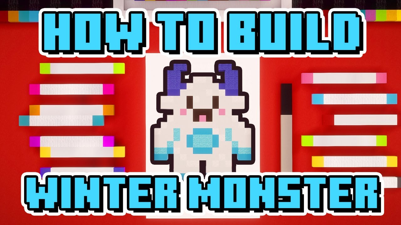 How To Build A Cute Winter Monster - In Minecraft