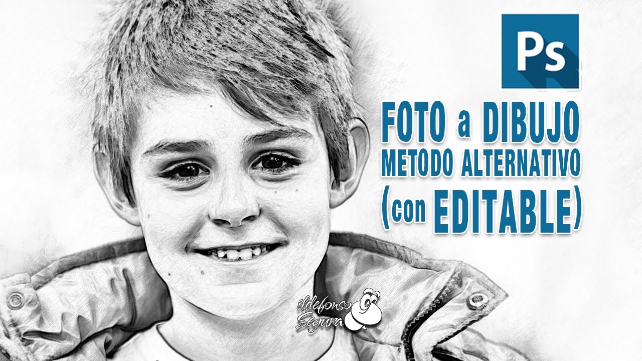 Tutorial Photoshop foto a dibujo // metodo alternativo by @ildefonsosegura
