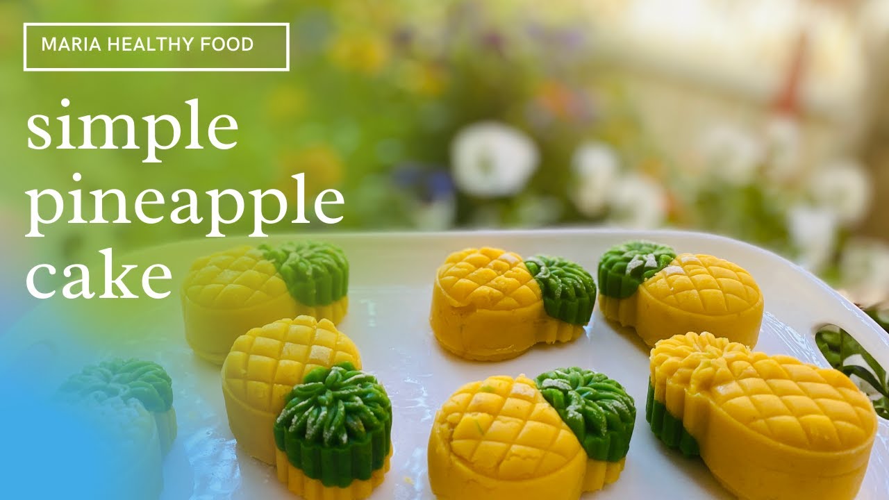 How to make pineapple Cake by air fryer/ simple recipe/ maria healthy food