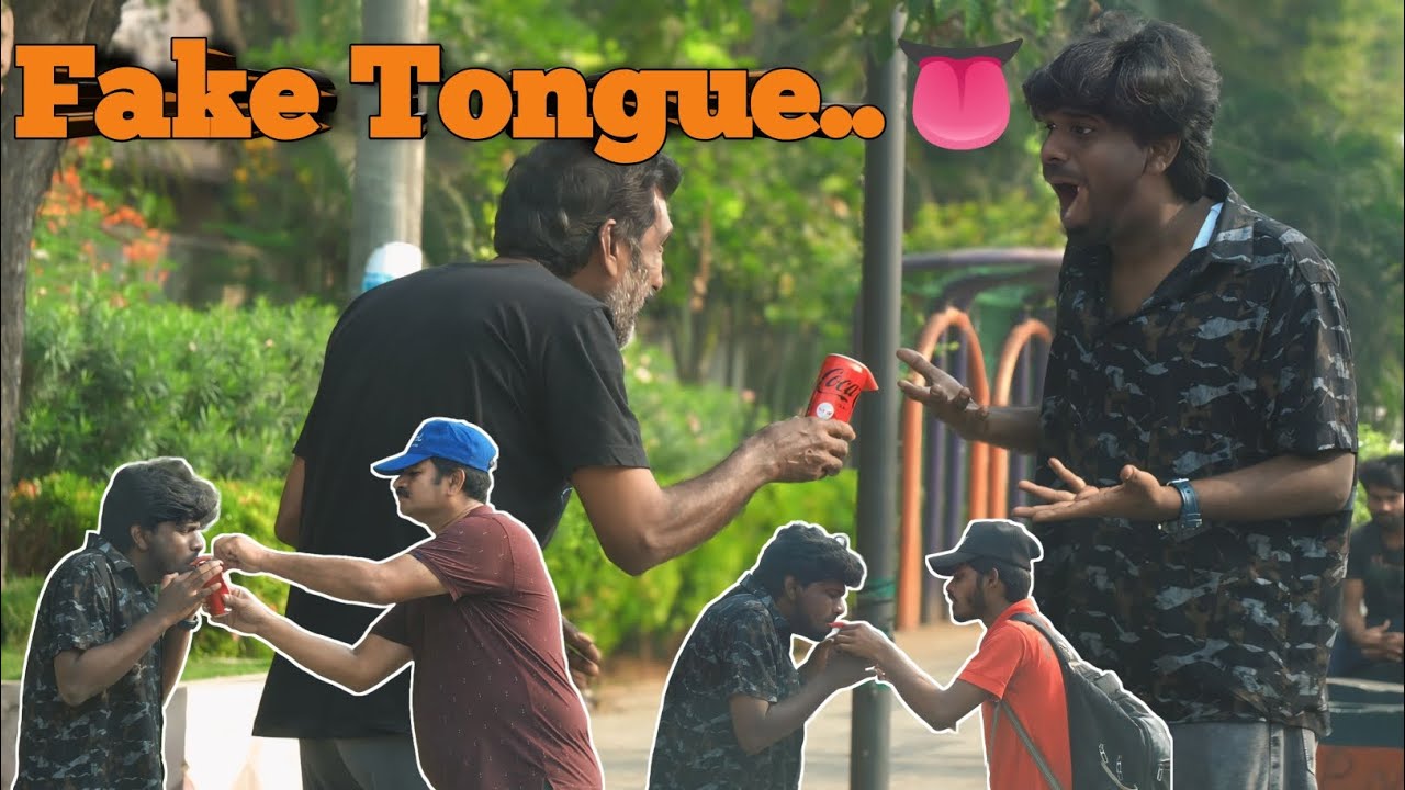 FAKE TONGUE 😝 | Latest telugu pranks | Black brothers...