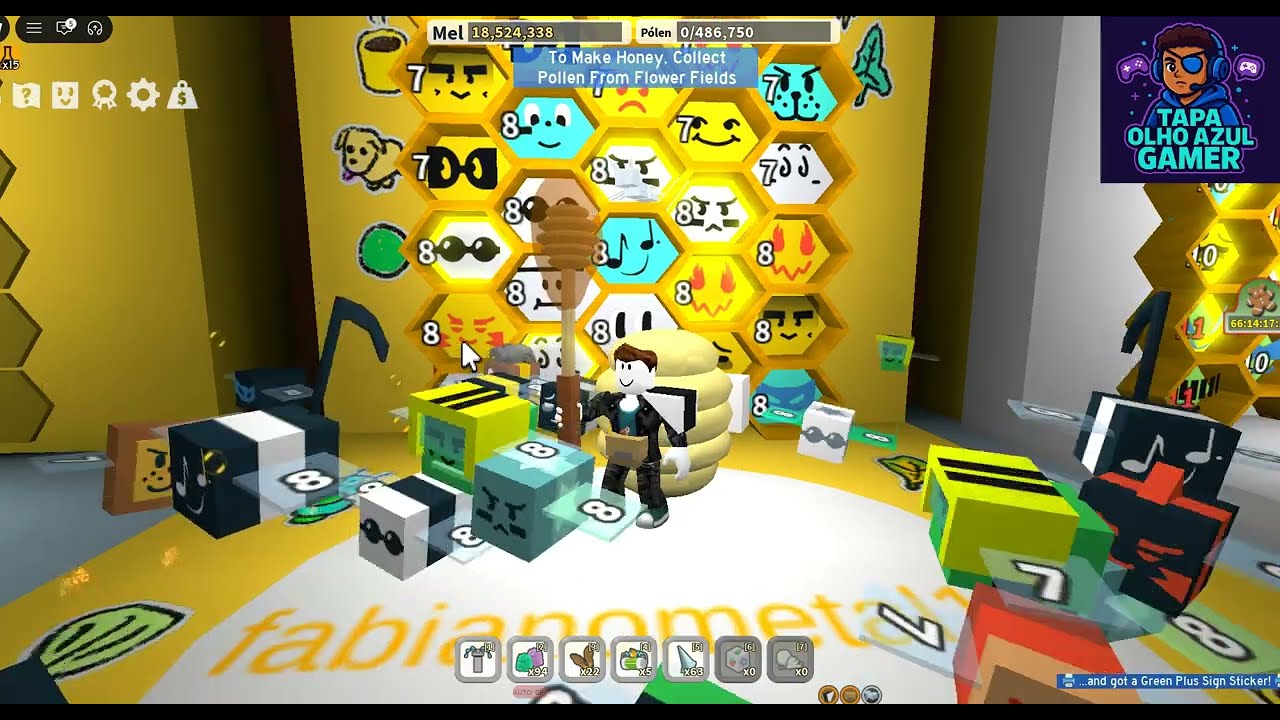 Explorando os segredos de BEE SWARM Simulator Roblox parte 145 Missão Cacto para Urso Polar
