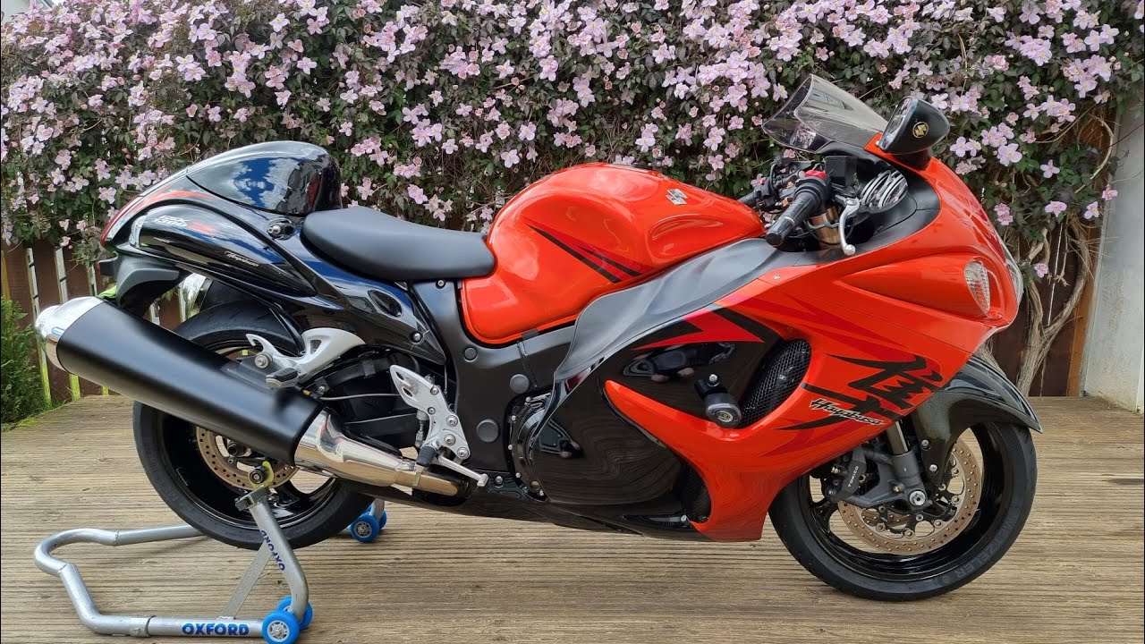 Suzuki Hayabusa GSX1300R review walkaround startup and onboard test ride with cinematic 4K