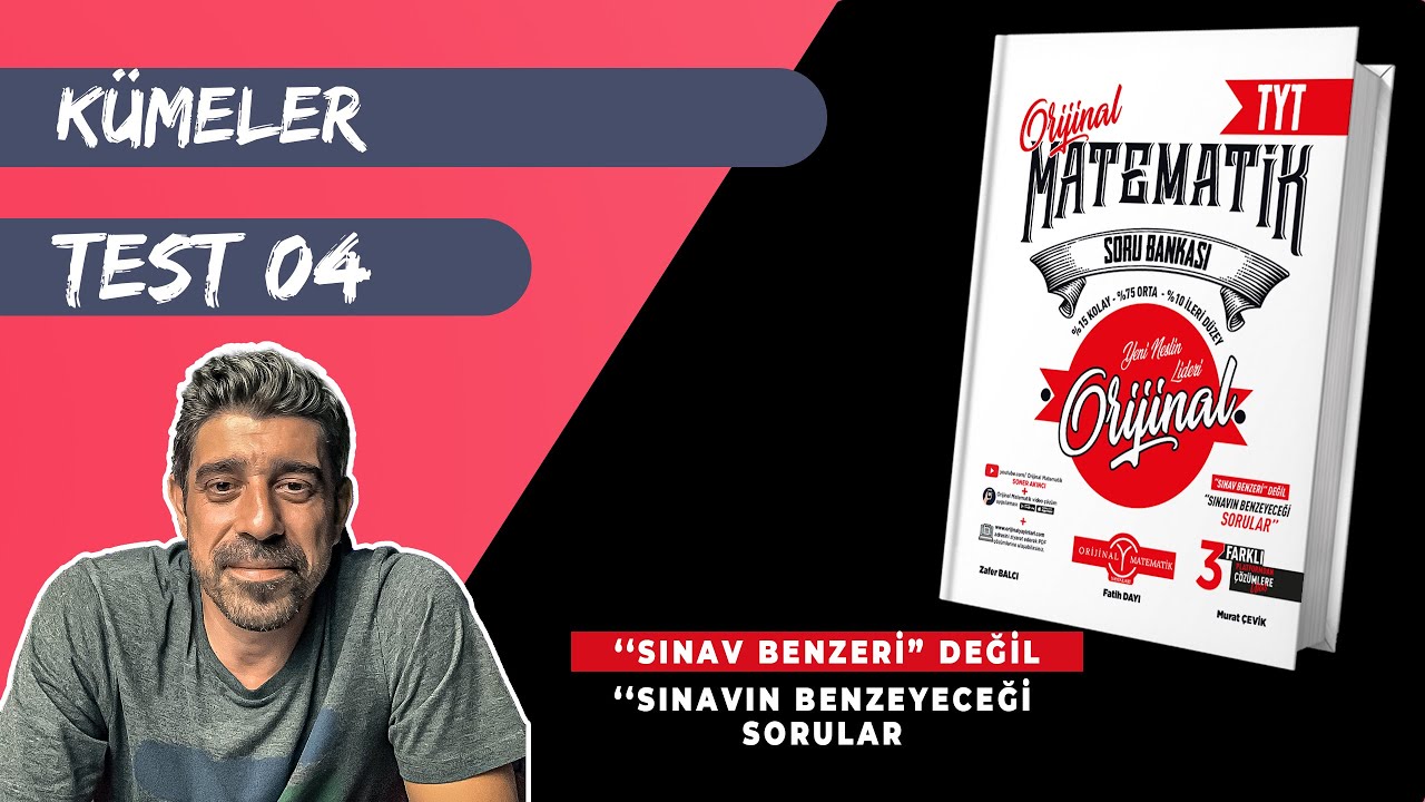 Kümeler TEST 04 | ORİJİNAL TYT SORU BANKASI | #yks2024