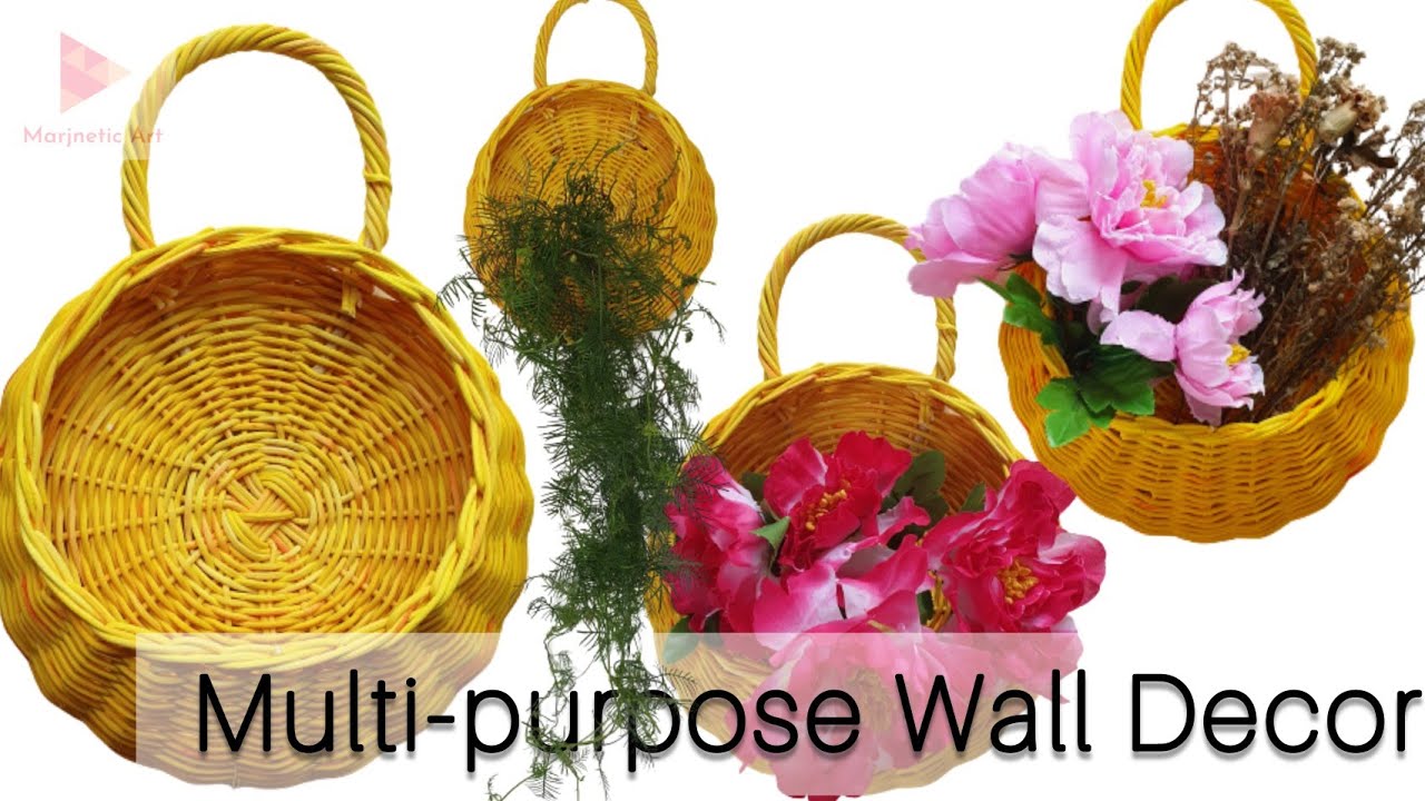 ตกแต่งผนัง. ดูวิดีโอของฉัน DIY Wall Decoration made of Rattan (Plantito and Plantita)- Marjnetic Art