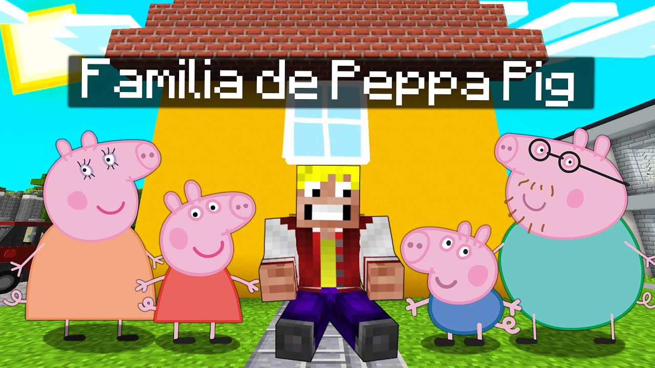 LA FAMILIA DE PEPPA PIG ME ADOPTA EN MINECRAFT