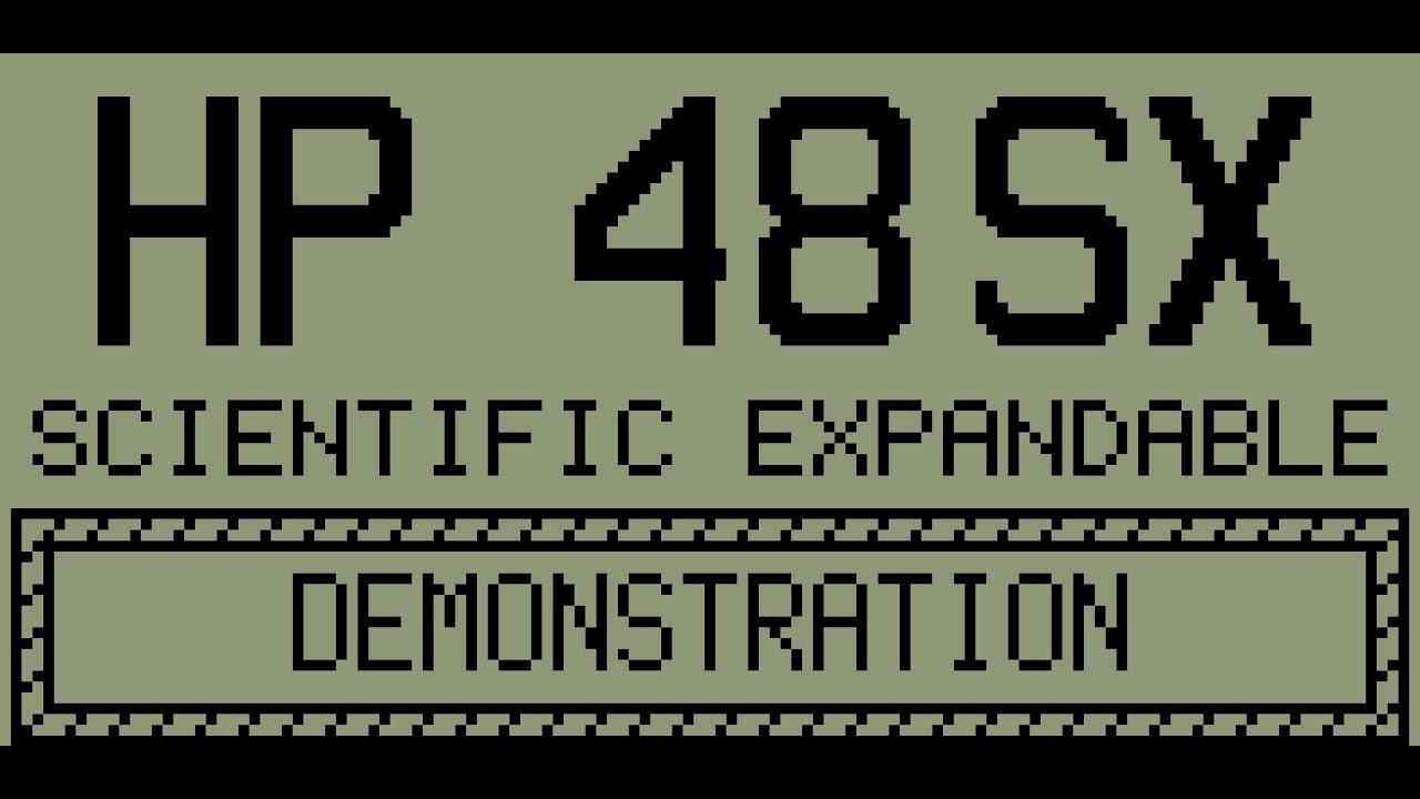 HP 48SX Calculator Demonstration Card