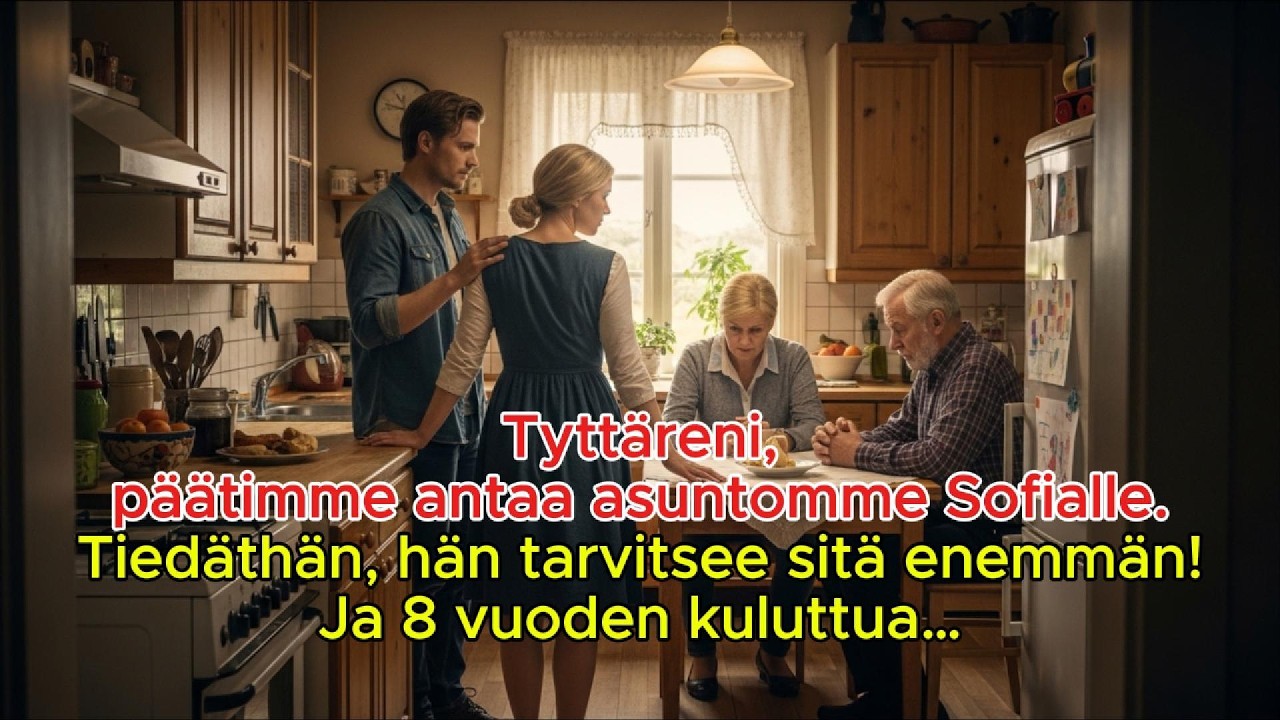 Tyttäreni, päätimme antaa asuntomme Sofialle – hän tarvitsee sitä enemmän. 8 vuoden kuluttua…