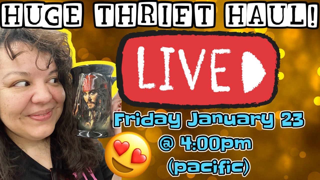 HUGE FUN THRIFT HAUL LIVE! Vintage goodies + more!