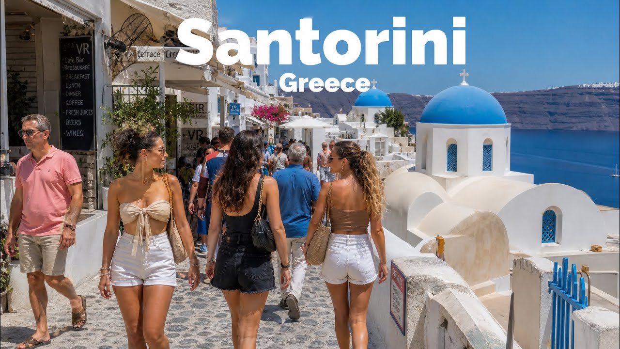 Santorini, Greece 🇬🇷 - 4k HDR 60fps Walking Tour (▶169min)