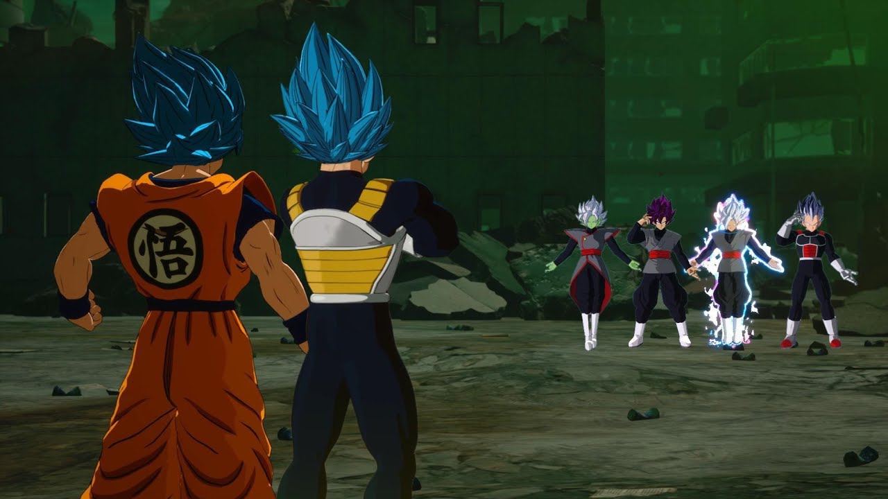 Гоку и Веджета против Чёрного Гоку и Веджеты: Божественная форма! Dragon Ball Sparking Zero