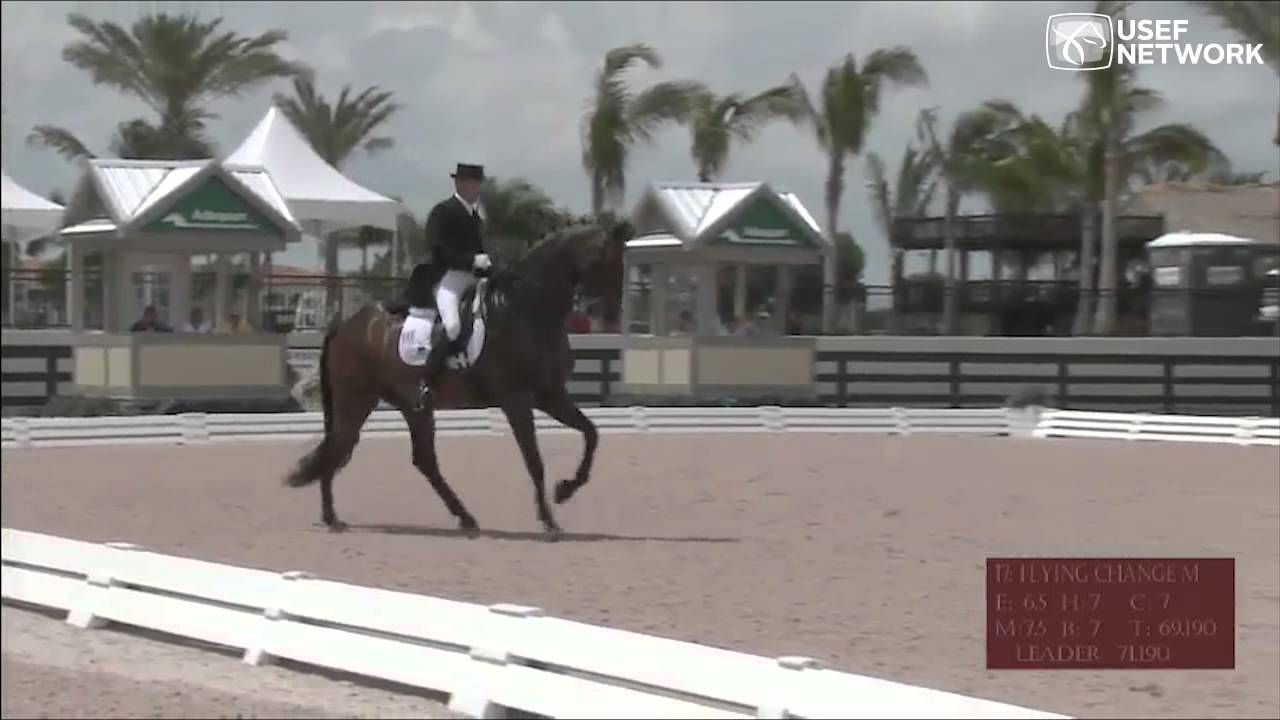 Lars Petersen and Chicco Roslev at the Wellington Dressage Nations Cup