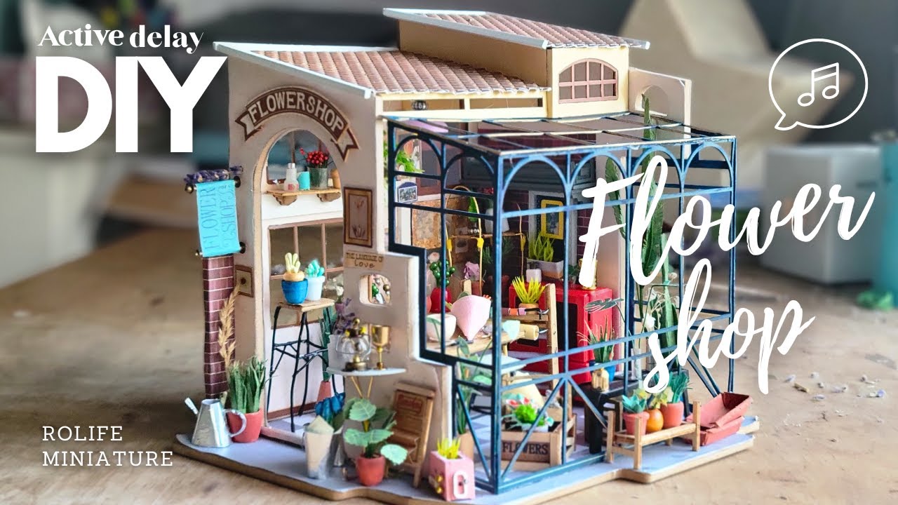 🌸 2-Hour Zen Build (with Music) Rolife DIY Miniature Craft | Emily's Flower Shop! 💐