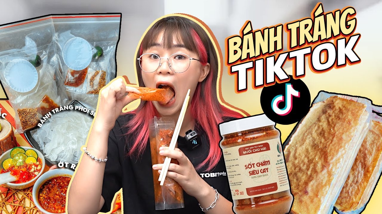 Top 10 đồ ăn vặt hot nhất Tiktok. Misthy kiểm chứng bánh tráng, que cay, chân gà...FOOD CHALLENGE