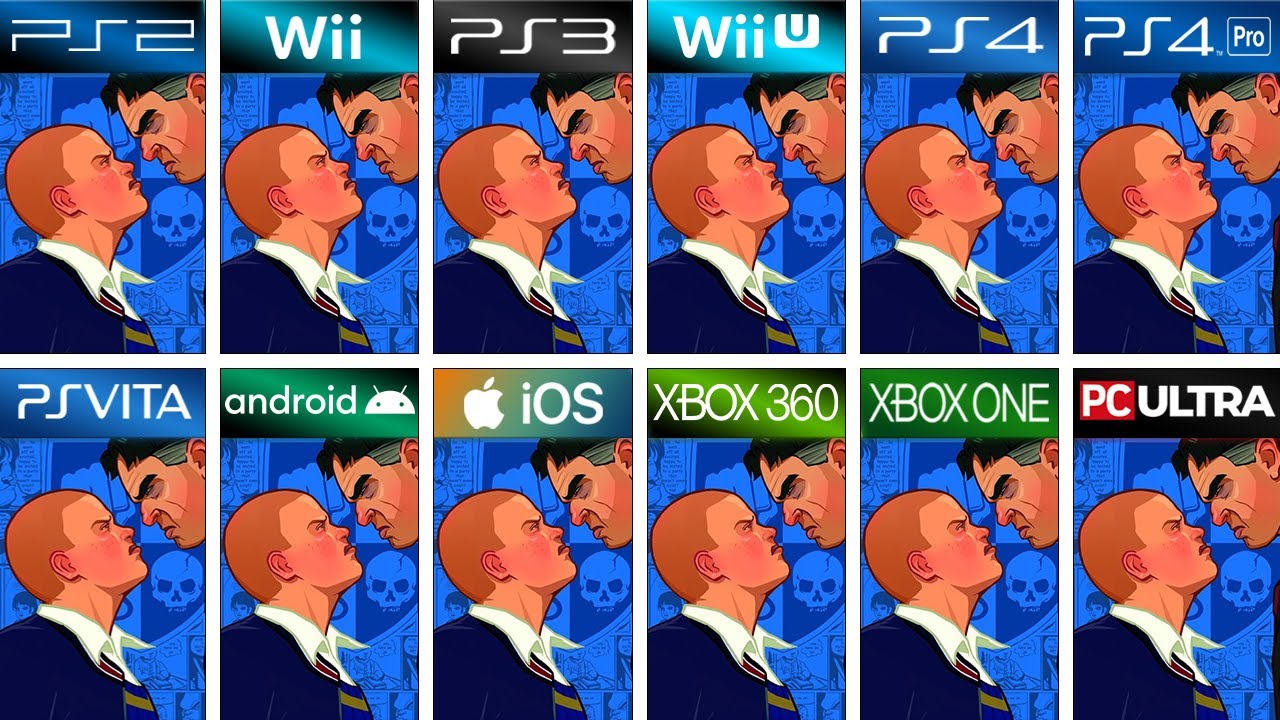 Comparing Bully in All Consoles (Side by Side) 4K