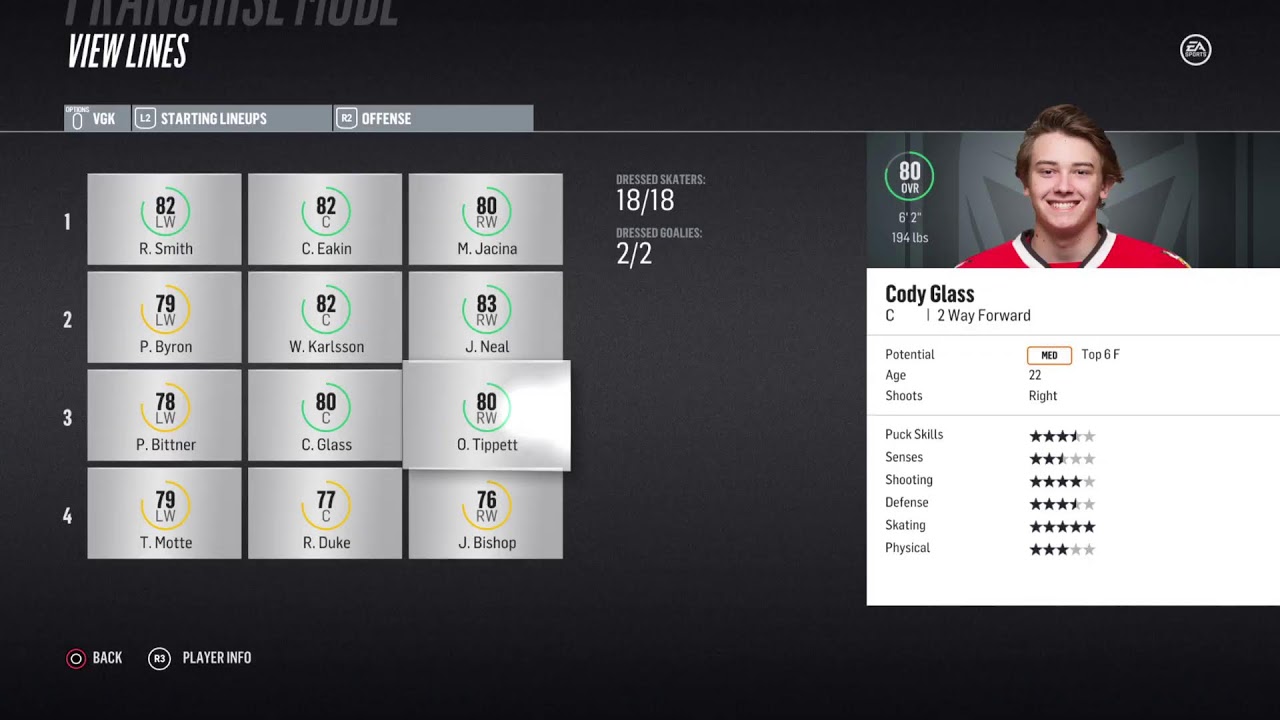 NHL 18 Nanaimo Trees fantasy franchise playthrough #85