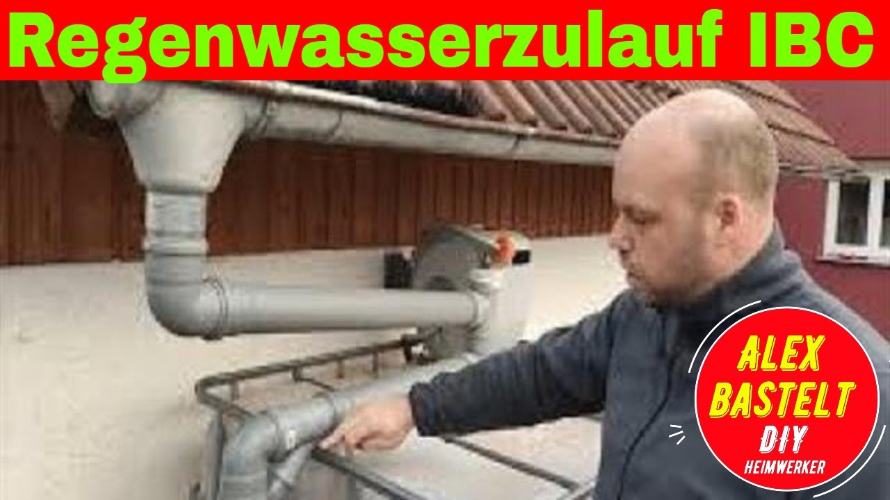 Regenwassersammler mit Überlauf für IBC Behälter günstig selber bauen