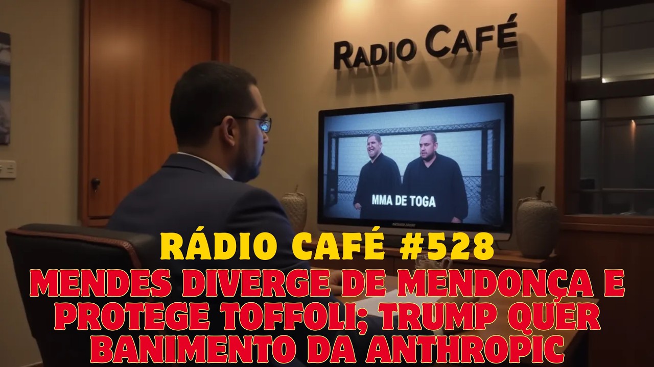 RÁDIO CAFÉ #528 - Mendes diverge de Mendonça e protege Toffoli; Trump quer banimento da Anthropic