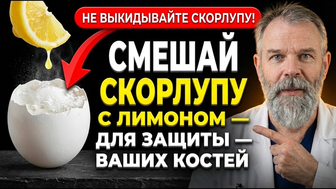 Скорлупа с лимоном: Натуральный кальций для суставов, который усваивается на 100%