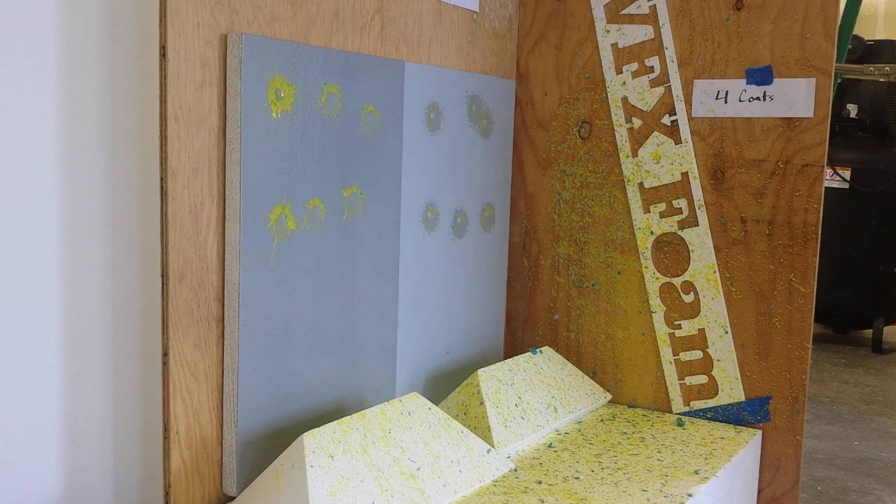 VFX Foam Polyurea Hard Coat Paintball Impact Resistance Test 4