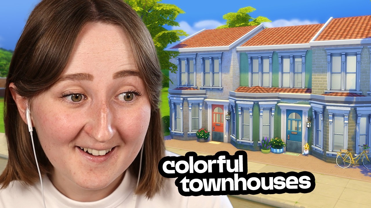 Я построил в The Sims 4 таунхаусы в британском стиле.