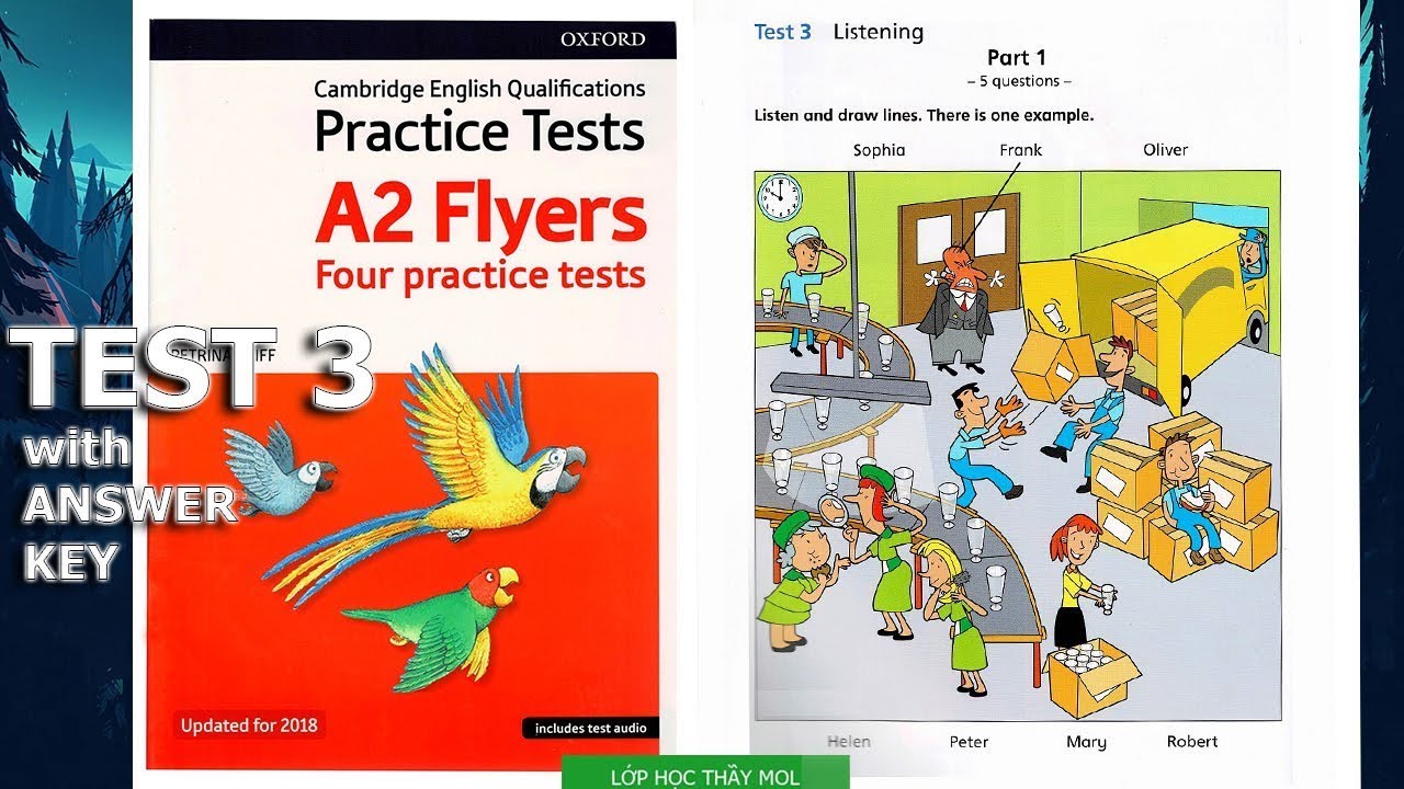 Flyers OXFORD Four Practice Tests - Listening Test 3 | Lớp Học Thầy Mol