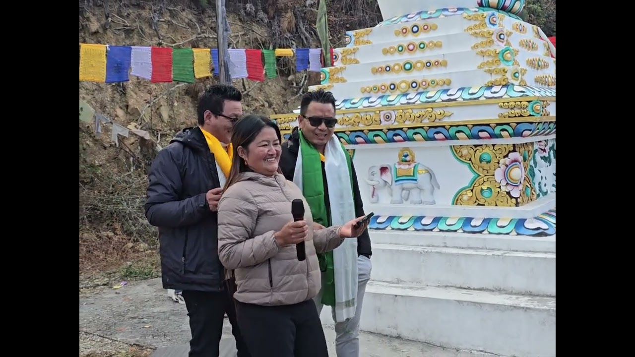 A wonderful Performance aw dorje and thinley  wangmu by monpa song ###