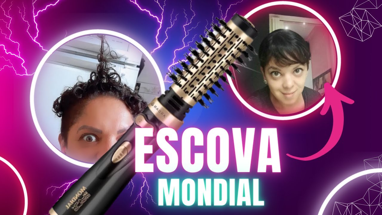 Efeito escova de Salão - testei a Escova Rotativa Mondial Argan