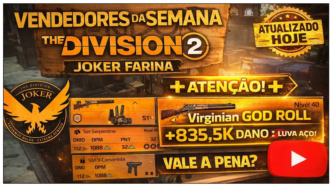 ESSA SEMANA TÁ DIFERENTE! 😳 Melhores Itens dos Vendedores – The Division 2