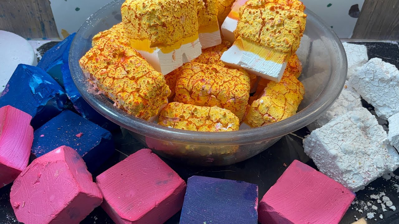 Pasted blocks softes Crush | Dyed gymchalk blocks | Oddly satisfying 