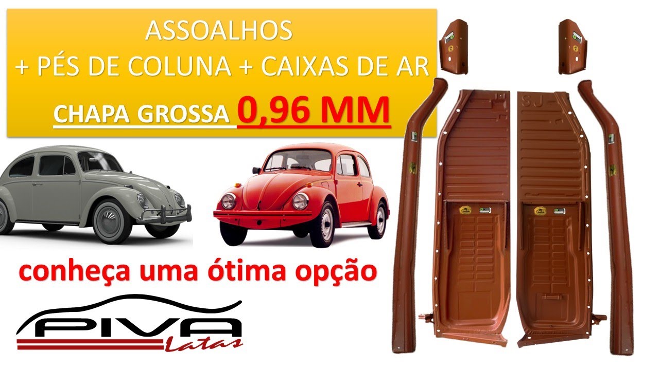 Fusca, apresentação kit de assoalho padrão exportação chapa grossa