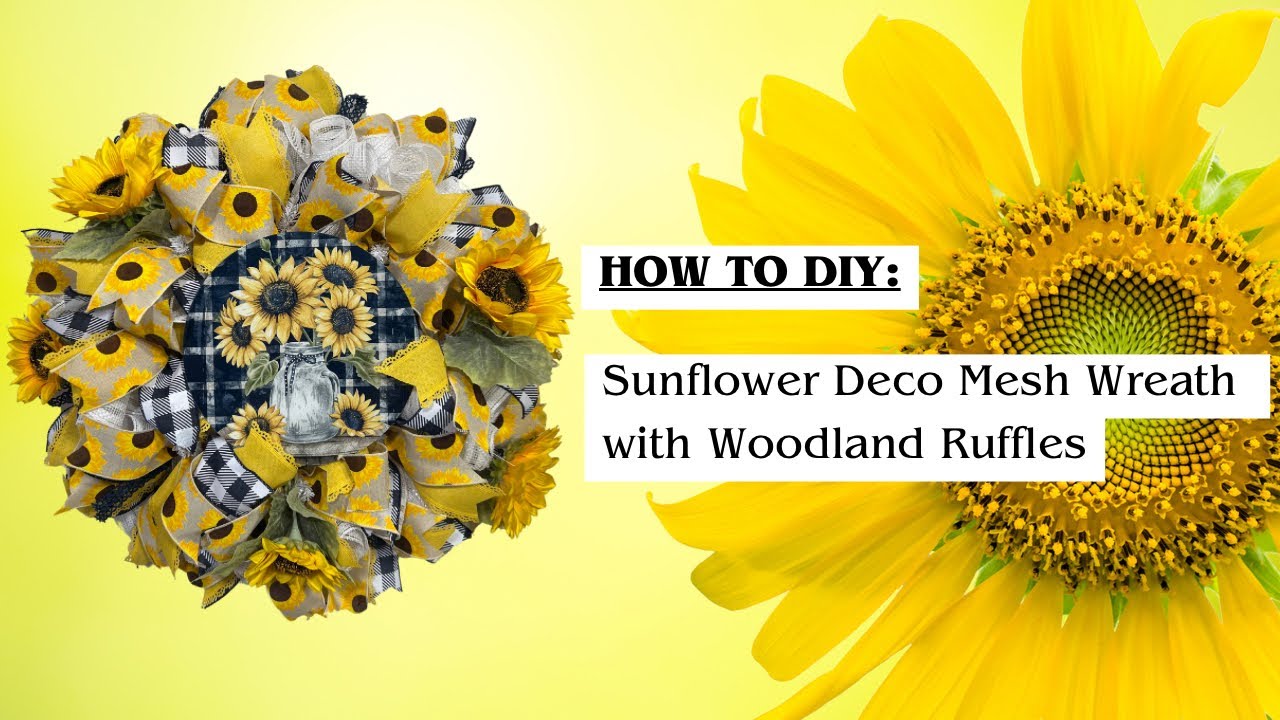 Sunflower Deco Mesh Wreath |Crafting with Hard Working Mom |How to DIY