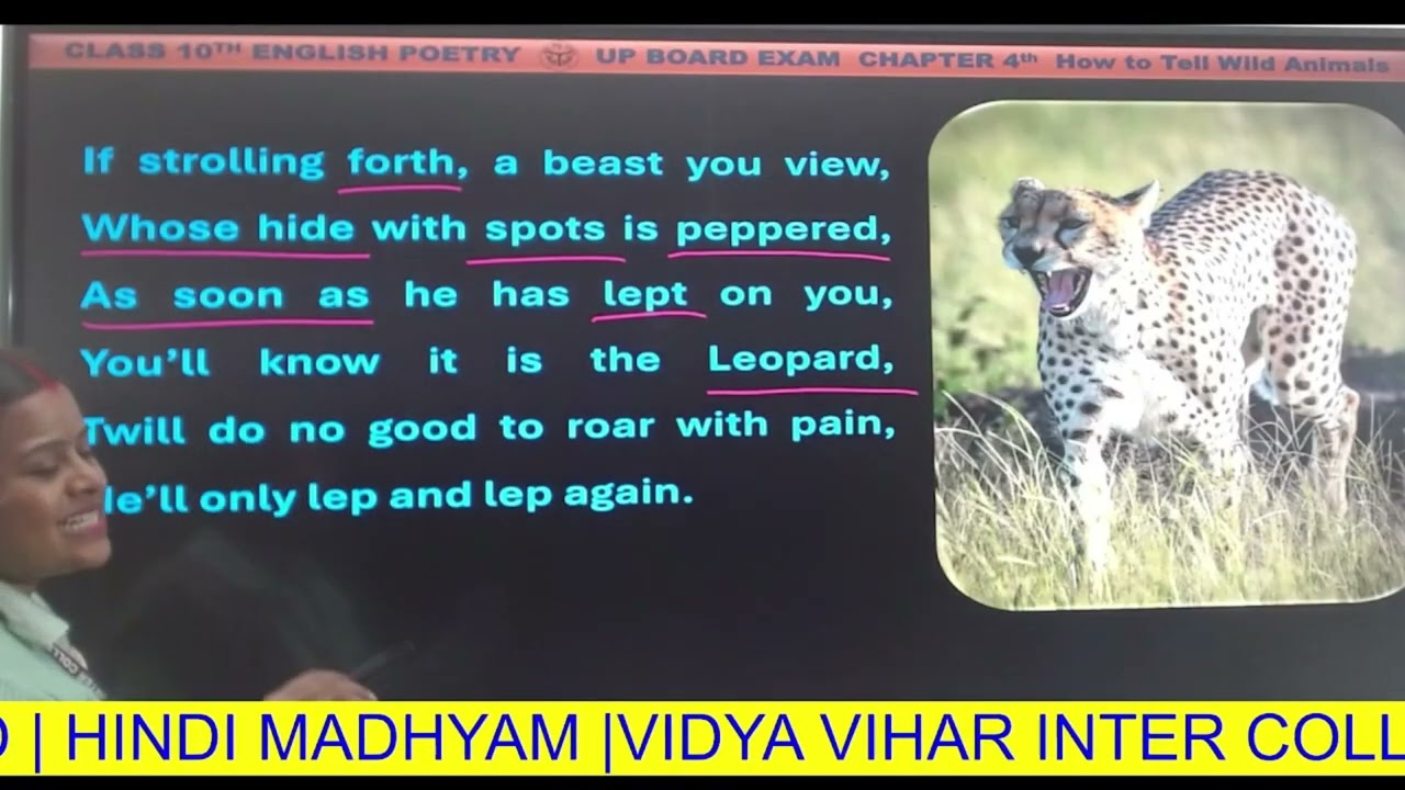 Wild Animals | English L-4 | Class-10 | Hindi Medium | NCERT syllabus
