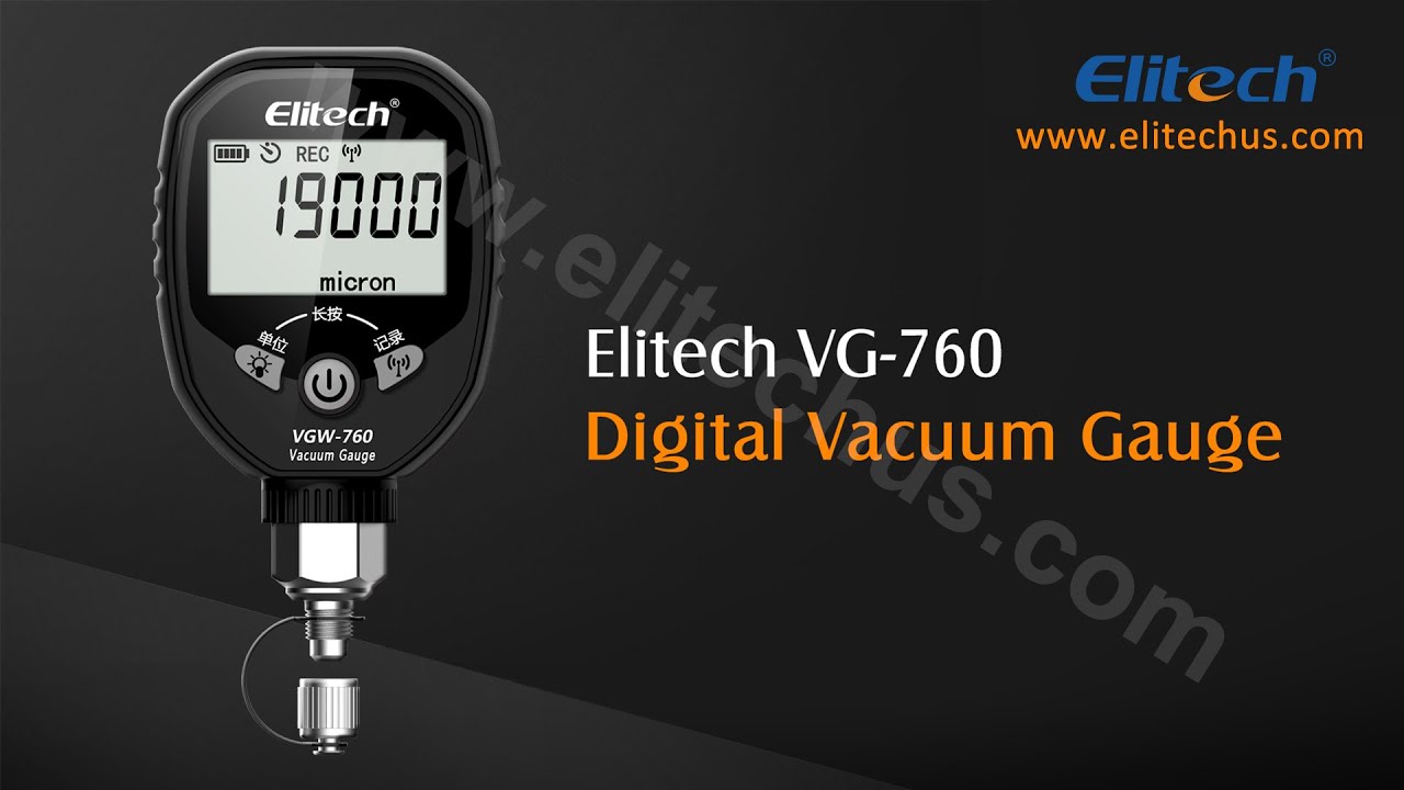 Elitech VG-760 HVAC Digital Vacuum Gauge Micron Gauge