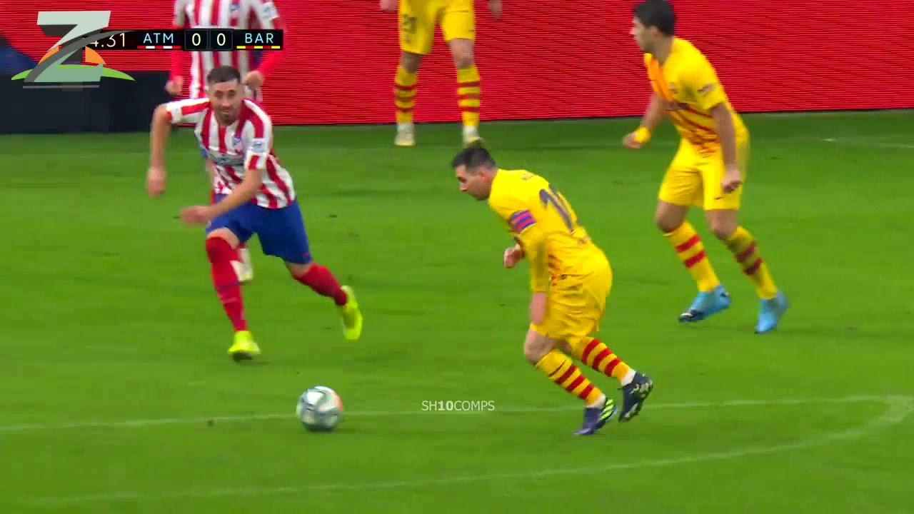 Messi VS Atletico Madrid Fantastic Skills And Goals