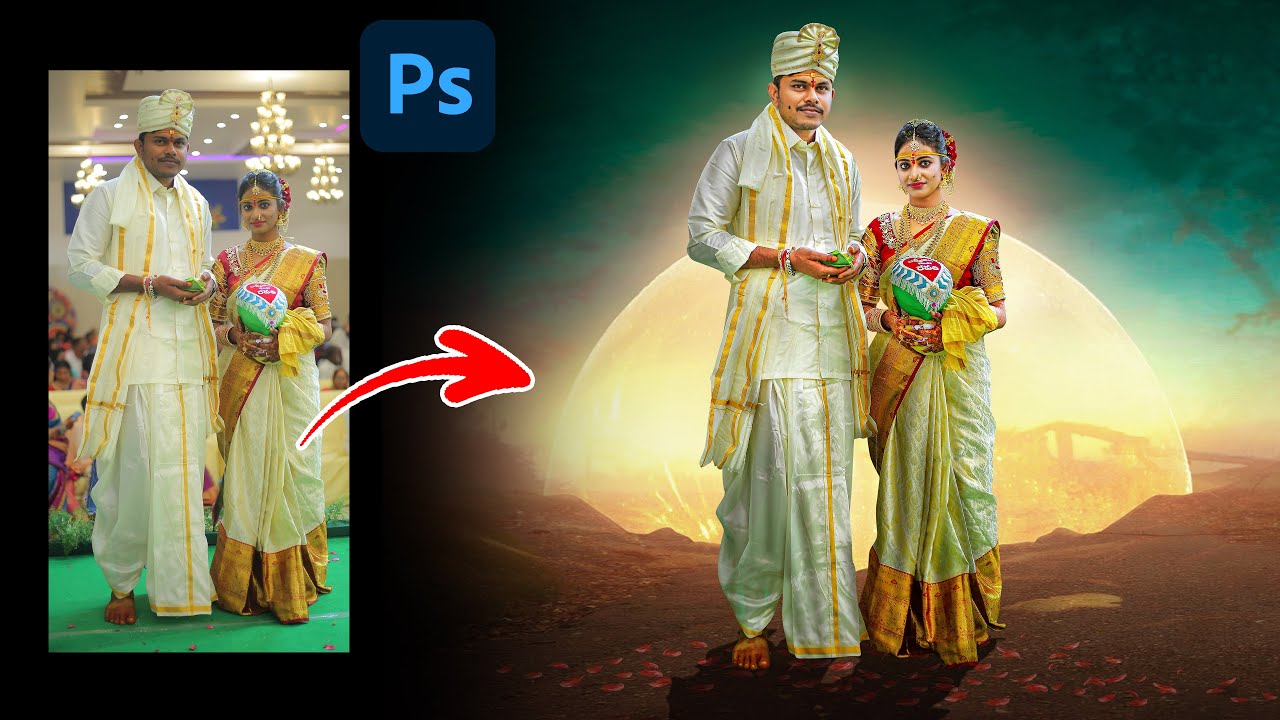 How to Create Wedding Album Design in Photoshop || Album Designing in Telugu || #Albumdesignintelugu