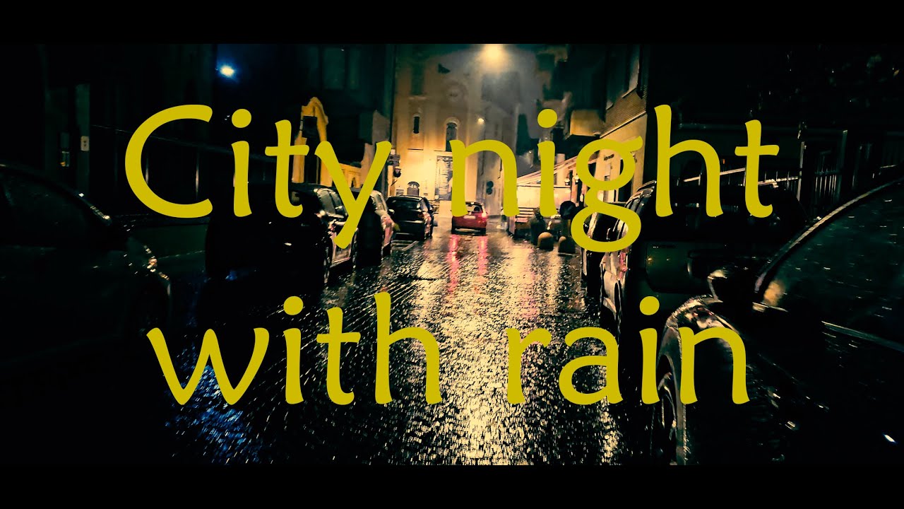 City night whit rain