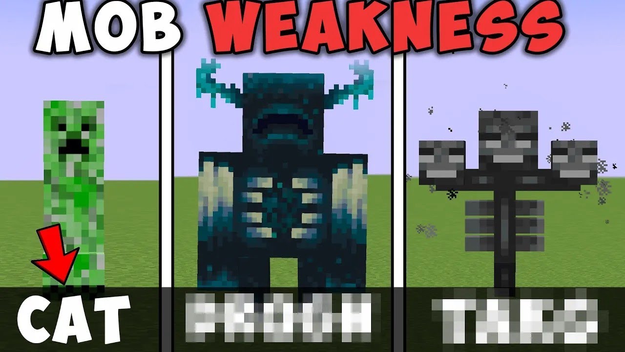 All Minecraft Mobs weakness.