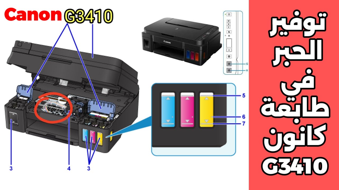 😱 Canon G3411 بتسحب حبر كثير؟ الحل هنا!
