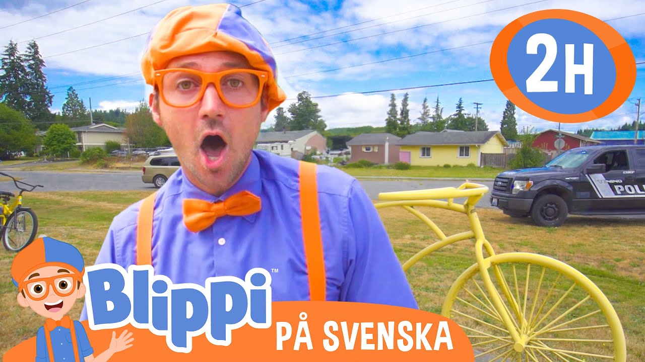 Blippi utforskar staden på en cykel | @BlippiSvenska | Pedagogiska videor för barn