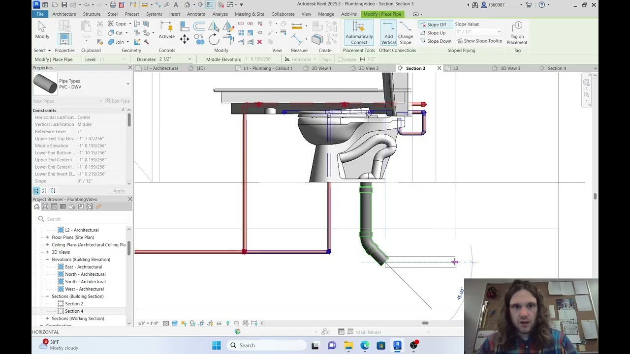 Drafting: Waste Plumbing in Autodesk Revit