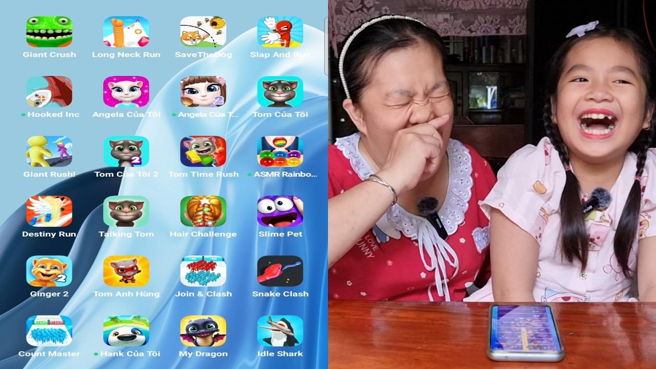 💇🏻‍♀️🏆🏃‍➡️ Hair Challenge Level 1➡️4, Snake Clash, My Talking Tom 2 🐍🐱🏃 JZMWD 💖 Muội Vlog 1188