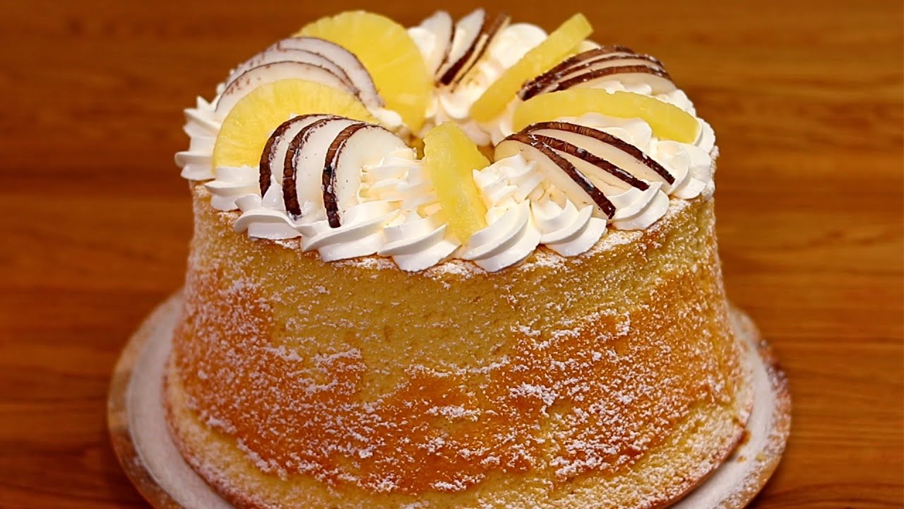 CHIFFON CAKE Ananas e Cocco Fatta in casa Ricetta infallibile!