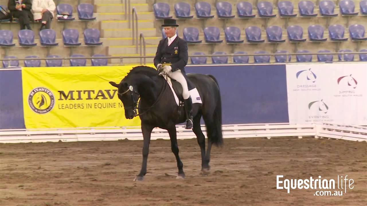 Heath Ryan and Regardez Moi NSW State Dressage Championships Grand Prix Freestyle